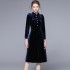 Real time spot new women's slimming dinner dress dress, velvet