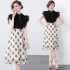 Xiaoxiangfeng black dress for women's summer 2024 new design, niche and slim waist slimming skirt, mid length skirt