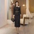 2024 New Style Dress, Elegant, High end, Fragrant, Sparkling, Waist up Coat, Half length Skirt Set, Women's Autumn/Winter