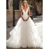 European and American foreign trade temperament, bride's mesh, fluffy wedding dress, wedding dress, outdoor lawn, simple and fashionable women's wedding