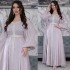 XQY500366 Cross border Muslim Women's Hot Diamond Light Luxury Dress Glossy Satin Elegant Abaya Dress