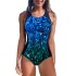 2023 New Foreign Trade European and American Sports Competition one-piece swimsuit Women's Sensation Backless Hot Spring Swimsuit Wholesale