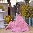 Pink Mom and Daughter's Ball Dress Shooting Princess Long Sleeve Chiffon Cake Dress Mother and Daughter Parent Child Dress Dress