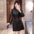 2024 new jacquard nail bead black women's clothing new Chinese style young style plate buckle slim fit cheongsam version short dress