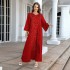 XQY500054 Foreign Trade Middle East Muslim Hot Diamond Loose Edition Robe Dress Saudi Arabian Muslim