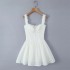 2024 Summer New Sweet Lace Embroidery Strap Skirt Ballet Girls Puff Skirt Mini Dress Women