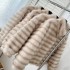 FairyJiang fur integrated suede eco-friendly gradient mink fur jacket