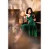 Summer new sexy backless hanging neck style grandmother green temperament fashionable white evening dress dress 67842