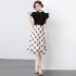 Xiaoxiangfeng black dress for women's summer 2024 new design, niche and slim waist slimming skirt, mid length skirt