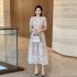 French high-end exquisite and super beautiful lace children's 2024 summer new light luxury retro temperament skirt