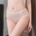 New sexy lace underwear for women in plus size with seamless mesh and cotton trim, mid waist women's triangle underwear