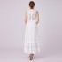 5115 Summer European and American Round Sleeveless Hollow Water soluble Lace Splicing Dress with Long Skirt and Strap