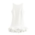 Foreign trade 2024 autumn new women's clothing European and American style fashionable white sleeveless short pleated dress 8453777