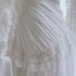 French retro palace style white light wedding dress for women, niche irregular pleated chiffon dress 68033