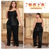 Foreign trade summer plus fat plus size sleepwear women's fashionable casual sleepwear two-piece set sexy women's home clothing wholesale