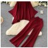 Yujie Winter Dress Female Korean East Gate Lazy Style Loose High Collar Cloak Sweater Knitted Sweater Casual Pants Set