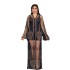 Cross border e-commerce Amazon Middle East African ethnic style long robe, mesh, front and back hot pressed diamond with suspender V-neck dress