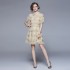 -New 20024 summer ruffled lace patchwork short sleeved A-line heavy-duty cake skirt