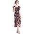 Real shot spot 2024 summer ruffle edge waist slimming lady dress, suitable for parties and daily wear