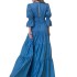 FD1306 in stock 2024 spring new cross-border women's fashionable temperament V-neck long sleeved mid length dress