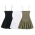 Foreign trade 2024 summer new European and American style low neck sleeveless slim fit suspender waist cinched dress for women 4174347