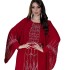 XQY500270 Middle Eastern Muslim rhinestone style fake two-piece long robe, chiffon straight gong fabric splicing with belt included