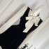 Yue Han Little Fish Velvet Black Clever French Dress, Rich and Noble, Autumn Wave Point Fake Two Skirts