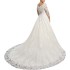 Cross border e-commerce trailing wedding dress, one shoulder hot selling lace wedding dress, European and American Amazon mid sleeve wedding dress