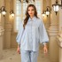 Middle Eastern Muslim workwear shirt pants two-piece set Abaya women's set wholesale for foreign trade