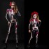 FC637 spot European and American Halloween women's personalized cosplay parent-child outfit rose skeleton printed jumpsuit