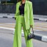 FD1114 in stock 2024 Amazon autumn and winter new item solid color long sleeved women's street photography casual suit two-piece set