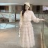 Xiaoxiangfeng V-neck mink cardigan women's 2024 autumn and winter new item niche lazy and romantic Su sweater two-piece set