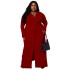 Amazon's best-selling Wish independent website cross-border plus size women's clothing European and American sexy slit slit dress N7701