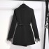 2024 Spring and Autumn New Women's High end Fashion Suit Coat Dress with Waist cinching for slimming temperament Suit Small Black Dress