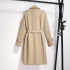 Mid to long autumn khaki windbreaker for women's casual short coat jacket