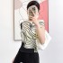 2023 Summer New Miyake Wrinkle Fashion Slimming Small Shirt Printed Hundred Fold Half Skirt Two Piece Set for Women