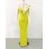 Bandage Dress Evening Dress Elegant Floral Single Shoulder Dress Banquet Party