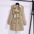 Wind coat women 2024 early spring and autumn new Korean style short, medium and long coat temperament British style high-end coat