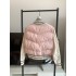 Knitted patchwork pink down jacket for women, 2024 new Korean style design, niche white duck down winter jacket