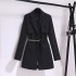 Advanced khaki black small suit jacket for women's morning spring and autumn wear, new Korean version loose casual suit