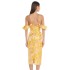 French style design, slim fit with one shoulder and waist, elegant temperament, yellow jacquard dress, socialite banquet dress