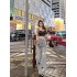 Chill Qiao'er Ch * Cowboy Long Leg Plan Retro Cross Wide Leg Pants Floor Pants Jeans Women