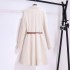 Apricot colored suit dress for women in Spring and Autumn 2024, new professional attire, high-end goddess style, host formal dress