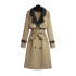 2024 autumn and winter new Korean style temperament British style medium long high-end design sense niche casual trench coat for women