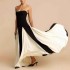 European and American foreign trade dress, French strapless mesh patchwork dress, women's banquet party, Bandage Dress