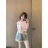 Internet celebrity same style 2024 early autumn new item soft glutinous embroidery short waist long sleeved knitted cardigan women's lace patchwork shorts