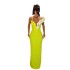 Bandage Dress Evening Dress Elegant Floral Single Shoulder Dress Banquet Party