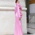 Cross border European and American new three-dimensional rose decorated long sleeved dress, elegant socialite dinner party bandage dress