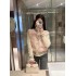 Knitted patchwork pink down jacket for women, 2024 new Korean style design, niche white duck down winter jacket