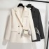 Suit jacket 2024 new style for petite women, popular this year, casual black, niche design, no perm small suit